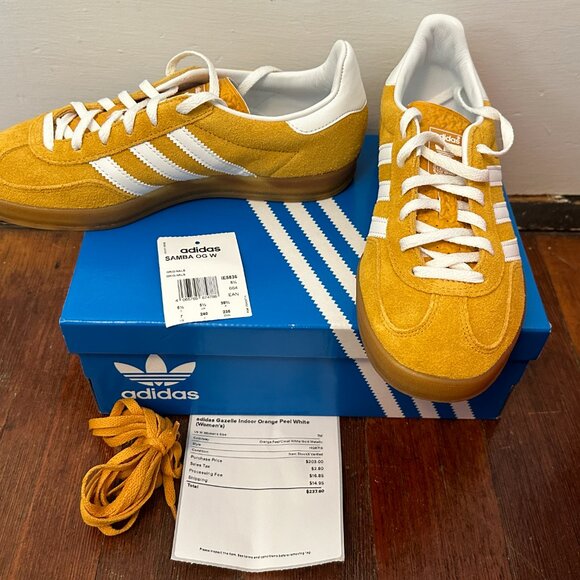 adidas Gazelle Indoor Orange Peel White, size 7 - Picture 7 of 7